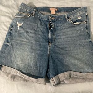 Size 16 High Waisted Denim Shorts